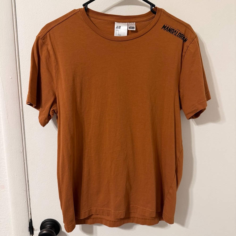 H&M Star Wars The Mandalorian Men's Rust T-Shirt Size Small